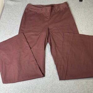 J Jill Womens Pants Wide Leg Trouser Merlot Size 8‎ Polyester Rayon Wool Spandex
